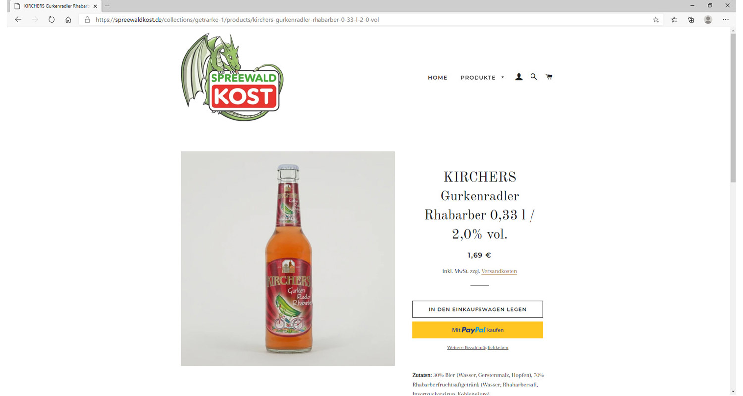 Onlineshop Screenshot Onlineshop Screenshot